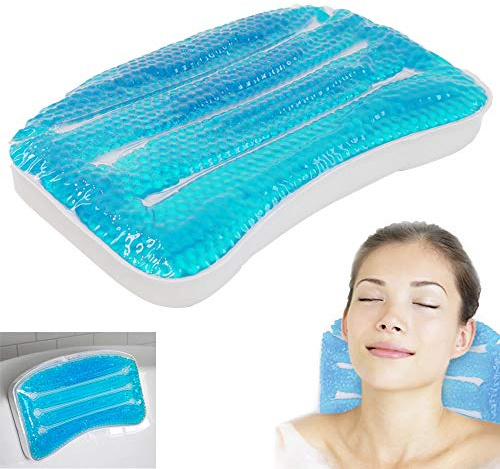 Best gifts Oreiller de bain relaxant avec gel apaisant et soulageant la compression de la tête et du cou