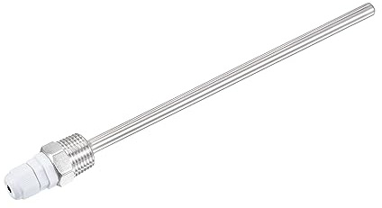sourcing map 8mm Diamètre G1/2 Puits Thermométrique Sans Soudure Acier Inoxydable 201 200mm Longueur pour Bière Fermenteur