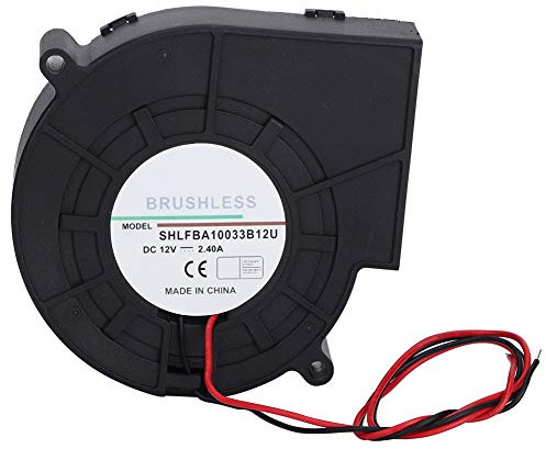 12V 2.4a Ventilador sin Escobillas Ventilador de Enfriamiento Ventilador de Aire de Turbina de Doble Bola Ventilador de Enfriamiento Ventilador de Escape de Aire de bajo Ruido Ventilador de Flujo Cent