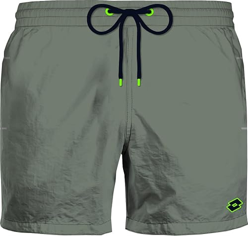 Lotto Costume Uomo Boxer Mare Pantaloncini da Bagno Art. 448312 (IT, Testo, L, Regular, Regular, Militare)
