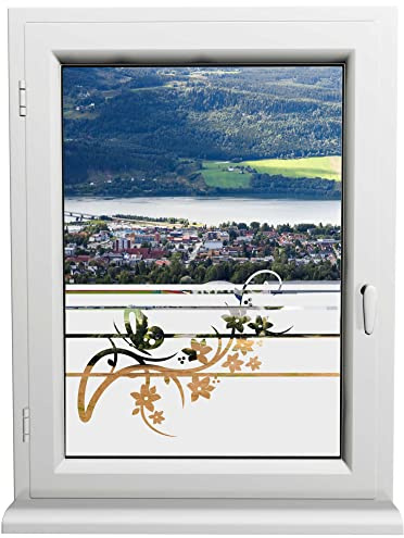 INDIGOS UG - Glasdekorfolie - Schmetterling - Sonnenschutz H50Line - Sichtschutzfolie - Fensterfolie - für die Küche, Bad ans Fenster, Sichtschutz - selbstklebend - matt - für Bad