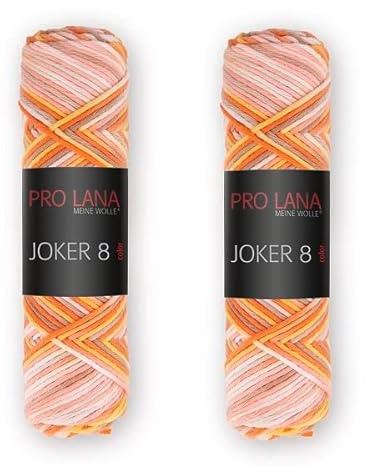 2-er Set Pro Lana Joker 8 color, 100% Baumwolle, 50g/85m LL, Topflappengarn, NS3,5-4,5 (540)