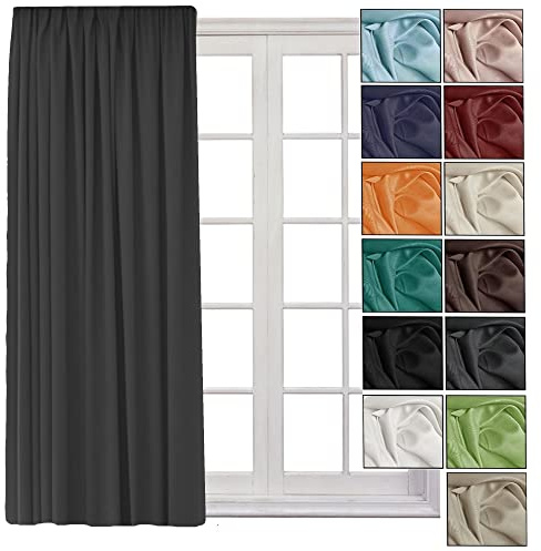 Cleanlevel Verdunkelungsvorhang 140x245 cm – Vorhang Blickdicht mit Kräuselband – Vorhang Verdunkelung mit Hitzeschutz & Kälteschutz