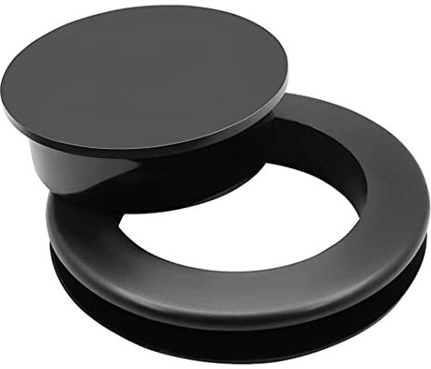 Jorzer Mesa de Patio Paraguas Agujero Anillo Paraguas Agujero Anillo Juego de Tapones para Mesa de Patio Insertar Sombrilla Agujero Anillo Tapón y Tapa Juego para Cubierta de jardín Negro