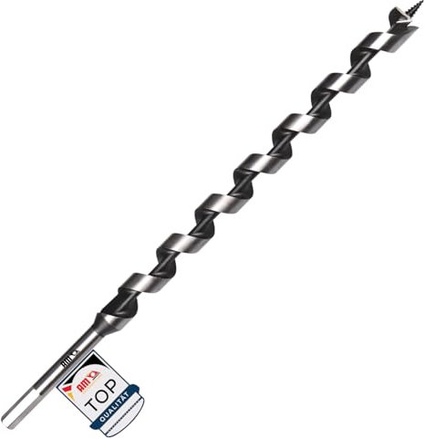 AM-Zerspanungstechnik Auger Drill Bit 10 mm - 800 mm | Wood Drill Long | Lewis Spiral Drill Bit (Diameter 10 x 800 mm)