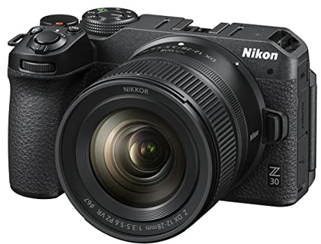 Nikon Z30 + Z DX 12-28VR fotocamera Mirrorless DX con SD, versione Nital | CMOS 20.9 MP, LCD angolazione variabile, video fino a 125min in 4K, Lexar SD 64 GB inclusa, 6 anni garanzia Nital