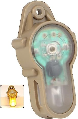 ACEXIER Signal Stroboskoplicht Taktik Helm Sicherheit Blinklicht für die Jagd wasserdichte Helm Signallampe Camping Überleben Signallicht (K-Orange)