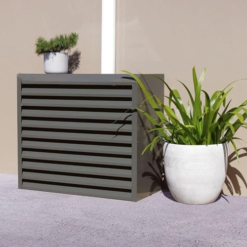 Mini copertura sdoppiata per unità esterne, copri motore condizionatore esterno, staffa condizionatore esterno, robusta e durevole, fonoassorbente, adatta per giardini, balconi, muri, terrazzi ( Color