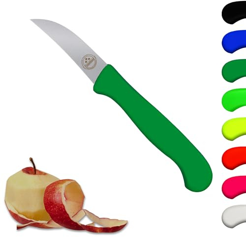 Solingen Messer, Kunststoffgriff - Premium Schälmesser, rostfreier Klinge, Chrom-Stahl, extra scharfes Küchenmesser, Dünnschliff & Handabzug, Made in Germany