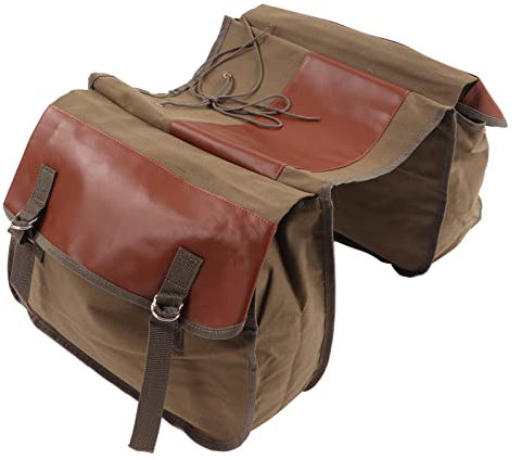 WOHPNLE Fahrradsatteltasche, Tragbare Fahrradsatteltasche, Große Fahrradsatteltaschen Für Gepäckträger, Langlebige Packtaschen, Fahrradtaschen, Leichte Fahrradträgertasche, Fahrradtaschen(Khaki)