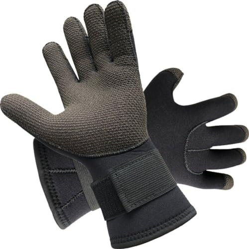 Muteitt Wasserhandschuhe, 5 Mm Neopren, Fünf Finger, Warm, Neoprenanzug, Winterhandschuhe Zum Tauchen, Schnorcheln, Surfen