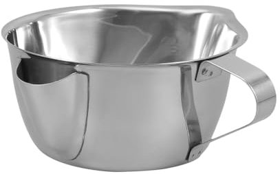 LATRAT 1 separatore grasso in acciaio inox 304, teglia per zuppa, colino per salsa, ciotola con manico, separatore per salse, filtro olio, filtro multiuso