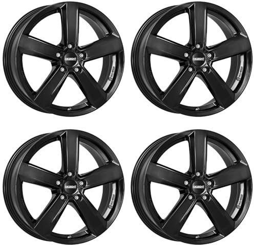 4x Dezent Felgen Alufelgen TU black 7.0Jx17 ET45 5x112 kompatibel mit Skoda Octavia Superb Yeti Karoq Octavia
