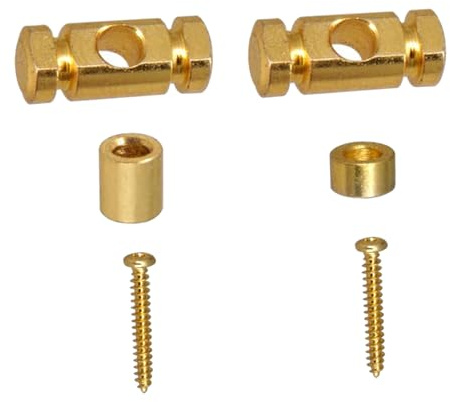 Gitarrenroller-Saitenhalter mit Befestigungsschrauben-Set für E-Gitarren, silberfarben/schwarz/goldfarben, Gitarrenführung