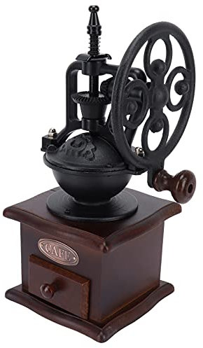 Macinacaffè Manuale Macinino per Chicchi di caffè Domestico Rettificatrice a Manovella Stile Vintage per Uso Domestico