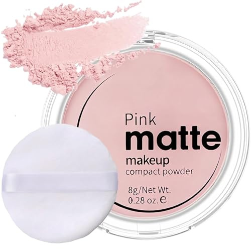Poudre mate translucide pour le contrôle de l'huile et une beauté longue durée – Comprend une houppette à poudre – Formule imperméable et légère – Rose