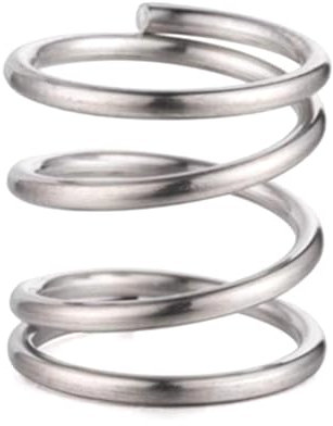 5 Stück Druckfeder, 304 Edelstahl, 0,3mm x 4mm x 60mm, silberfarben