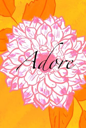 Dahlia Coral and Orange Blank Journal