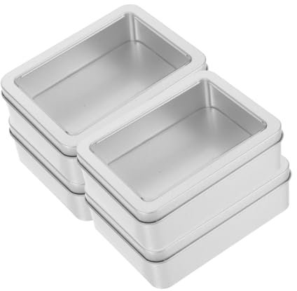 ULTECHNOVO 4pezzi Scatole Con Trasparente Rettangolari Per Oggetti Gioielli Caramelle Contenitori Design e Robusto Per Uso Lungo Termine