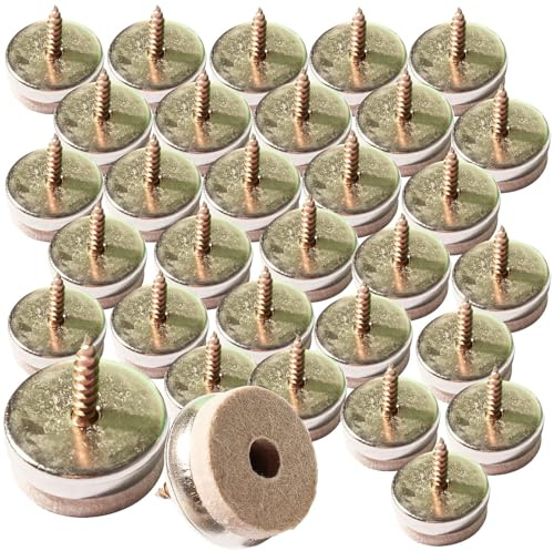 AGT Filzgleiter Stuhl: 32er-Set Filzgleiter für Möbel und Möbelfüsse, Ø 25 mm (Bodenschutz, für Parkett, Füße)