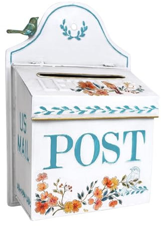 WAMJ AQDY Briefkasten Vintage, Briefkästen, Passend für Dekoration Im Antik Stil, Nostalgie Charme, Metall, Retro Stil