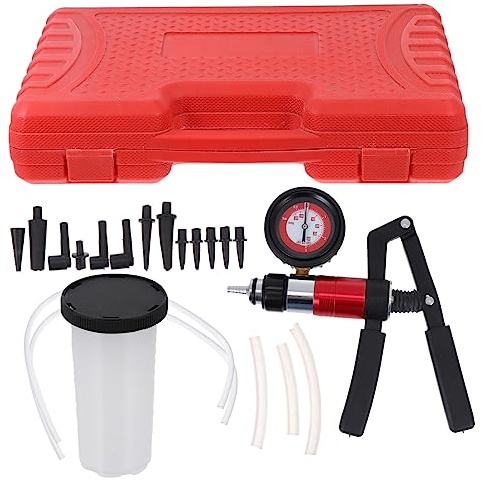 Zerodeko Kit per Spurgo Freni Auto Pompa a Vuoto e Pressione Strumento per Sostituzione Fluido Freni e Frizione Compatibile Diverse Auto e Veicoli Adatto per Uso Professionale e Domestico