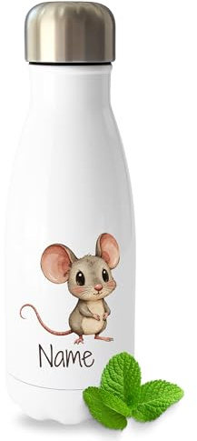 GRAZDesign Personalisierte Kinder Thermosflasche Trinkflasche mit Namen - Dicht & BPA-frei