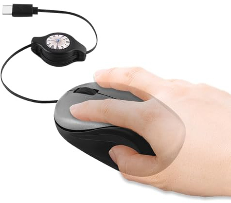 Souris Filaires Accessoires Optiques Silencieux Pour Pc De Bureau Et Laptop | Souris USB De Mini Avec Câble Rétractable Pour Femmes Hommes Gamers Programmeurs Maison Bureau Entreprise Avion
