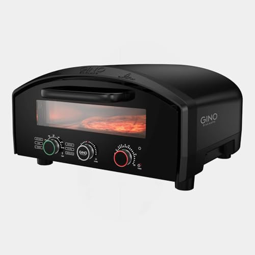 Gino D'Acampo 13 Electro Pizza Oven - Electric Pizza Oven with Multi Cooking Functions, Timer, Top & Bottom Heat Control