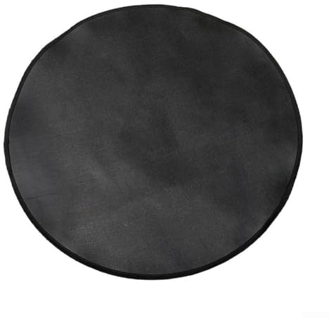 Yuanpgky Tapis de barbecue rond noir de qualité supérieure pour barbecue extérieur, silicone ignifuge + fibre de carbone de verre, tapis résistant à la chaleur pour la protection de terrasse, 3