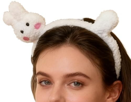 Duroecsain Bandeau de maquillage doux et adorable en forme d'animal - Bandeau confortable pour filles - Pour voyage, maison, spa, salle de bain, fête, appartement à l'école