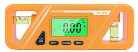 Eujgoov Digitaler Winkelmesser mit Magnetischer Basis, Neigungsmesser, Nivelliergerät für den Holzbearbeitungsbau (ORANGE)