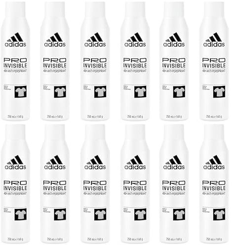 12x adidas Women Pro Invisible Deodorant Spray 48H Anti-Transpirant, dauerhafter Schutz vor Gerüchen und Schweiß mit 48 Stunden Schutz gegen starkes Schwitzen und Körpergeruch,250ml (12er Pack)