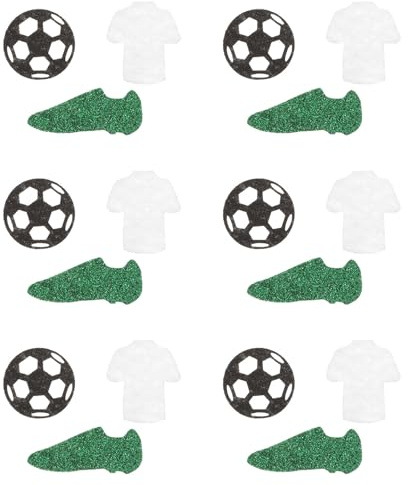 SOIMISS Confeti de Fútbol para Mesa 50 Piezas, Decoración Deportiva de Papelillos Multicolor para Fiestas Temáticas, Cumpleaños y Eventos Futbolísticos, Suministros para