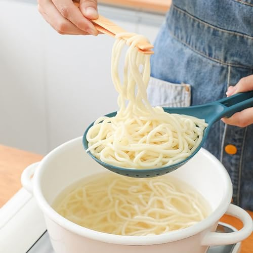 XUXHOU Cucchiaio per Schiumarola in Plastica di Grande capacità, Filtro a Fessura con Filtro a Maglia Fine per gli Appassionati di