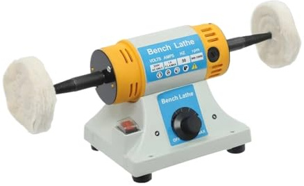 Machine à polir les bijoux, Machine de polissage de bijoux d'établi à double meuleuse 320W 10000tr/min avec 2 disques en tissu