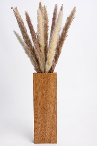 Wandvase aus Holz Eiche, Hängevase, Wanddekoration aus Massivholz (Walnussöl, Dunkelbraun) (Dunkelbraun)
