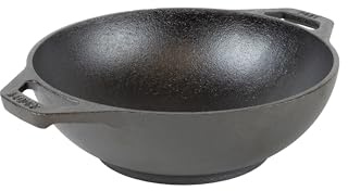 Lodge L6MW 15,8 cm gjutjärn mini wok, svart