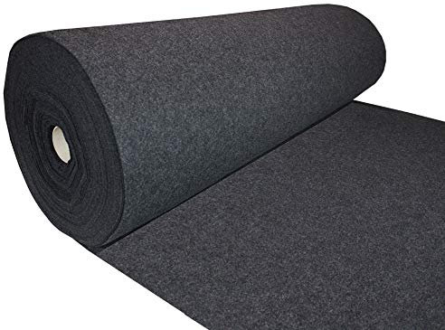 Filz Dunkelgrau Filzstoff 50x150cm Meterware 3,0mm Stark - soft