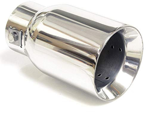 Doppel Auspuffblende Endrohr Auspuff Universell Schalldampf Doppelendrohr Endrohrblende Blende Sport Sportauspuff Edelstahl Rund von 36mm bis 50mm