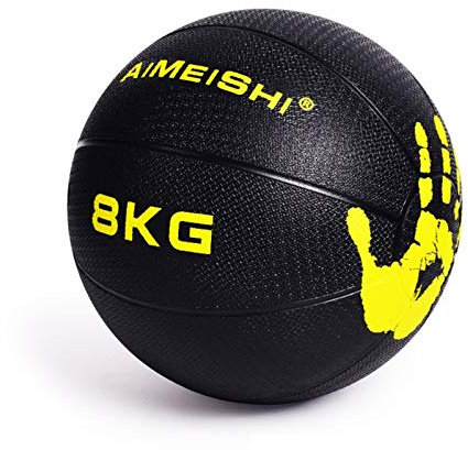 Hua Medizinbälle Gummi Medizinball, Elastischer Fester Ball Für Taillen- Und Bauchtraining, Stabiler Gleichgewichtstraining Fitnessball Schwerkraftball, 2kg, 3kg, 4kg, 5kg, 6kg, 8kg