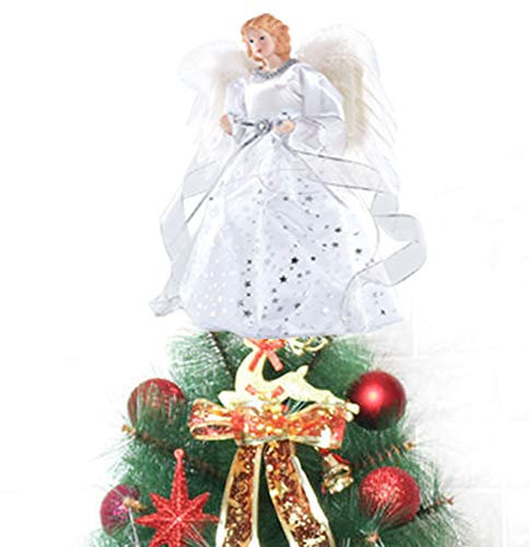 Bodosac - Puntale per albero di Natale, 34,3 cm, colore: Bianco