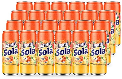 Jus multivitamines Sola, 0,33 L de Prime Drink, pack de 24 jus multivitamines frais pour se rafraîchir, jus frais au vrai goût, jus aromatisé et ingrédients réels