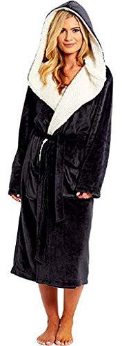 Unisex Bademantel Lang mit Kapuze Kapuzenhandtuch Poncho Für Erwachsene Bademantel Damen Lang Kapuze Frottee Velours Fleece Morgenmantel Lang