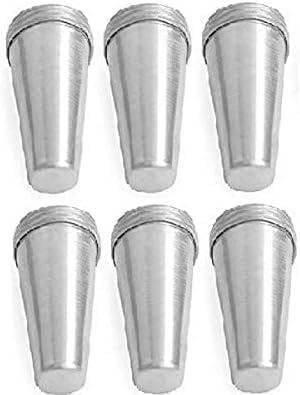 Aluminium Kulfi Mould Silver Ice Cream Mould Kulfi Moulds Kulfi Maker- Set of 6