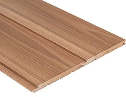 Saunainter Profilholz Thermo-Magnolia Klasse A Nut-Feder STS10 15x170mm 2100mm 6Stk Baumaterial für Sauna und Innenräume