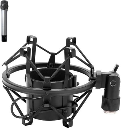 Support De Micro Anti-choc Pour Microphone, support micro, support microphone, Support De Microphone En Métal Pour Support De Micro Anti-vibration Pour L'enregistrement Vidéo(Noir)