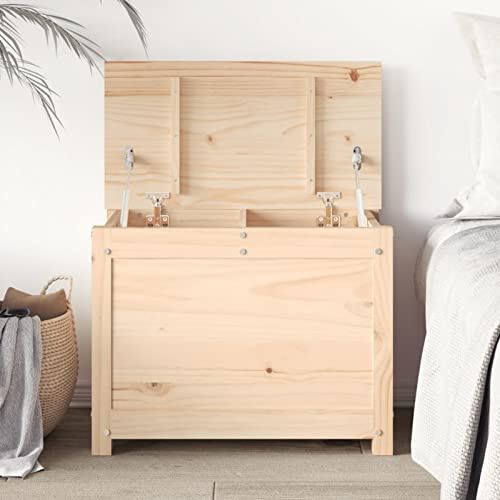 ZEYUAN Truhe 60x32x45,5 cm Massivholz Kiefer Sitzbank Mit Stauraum, Wäschetruhe, Spielzeugkiste, Aufbewahrungstruhe, Aufbewahrung, Jugendzimmer Möbel, Truhenbank Mit Stauraum - 823544