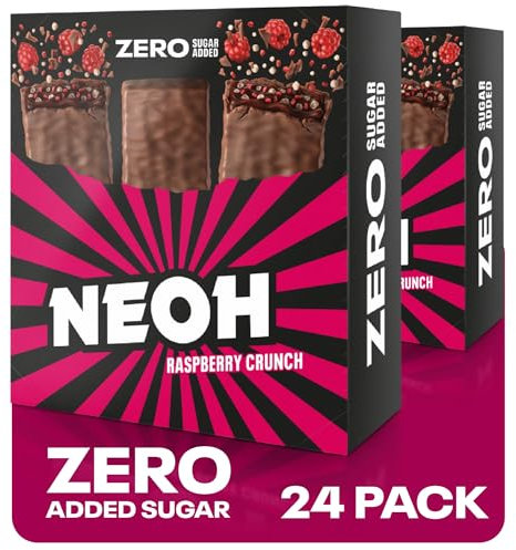 NEOH Low-Carb Beeren-Schokoladenriegel – Ohne zugesetzten Zucker, Voller fruchtiger Beeren und verführerisch guter Schokolade, Palmölfrei, KETO, Low Carb & High Fibre 24x30g Packung