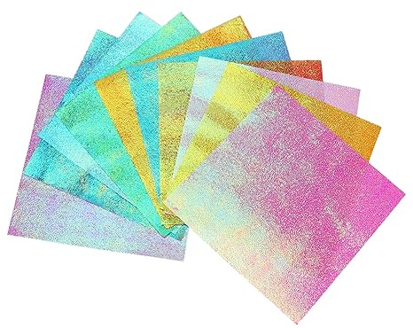 NUOBESTY 50 Stück Oragaminpapier Farbiges Perlmuttpapier Glitzerndes Origami-papier Quadratisches Faltpapier Origami-sternenpapier Wahrsager Aus Papier Japanisch Baby Doppelseitig Zeichnung